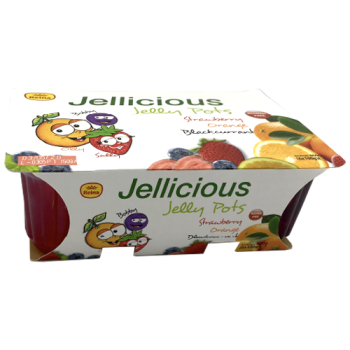 Reina Jellicious Jelly Pots, Strawberry, Orange & Blackcurrant 
