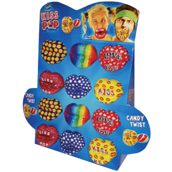 Kiss Pop Candy Twist Single Lollipop 15g (Style May Vary)