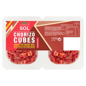 A Taste of Sol Chorizo Cubes 2 x 75g (150g)