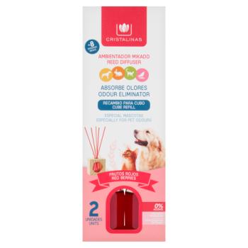 Cristalinas Reed Diffuser Odour Eliminator Cube Refill Red Berries 2 x 30ml