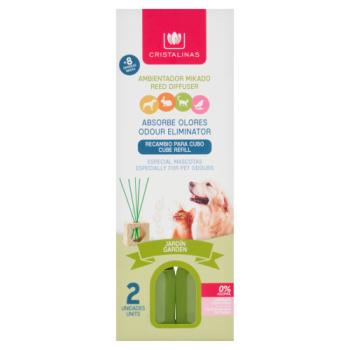 Cristalinas Reed Diffuser Odour Eliminator Cube Refill Garden 2 x 30ml