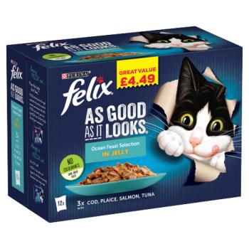 Felix As Good As It Looks Ocean Feast Selection in Jelly 12 x 100g (1.2kg)