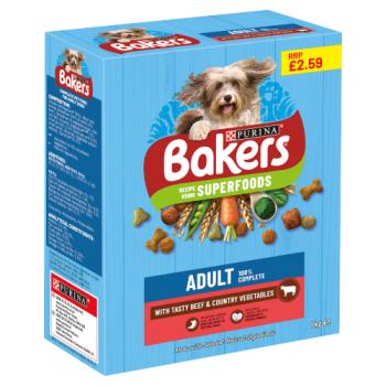 BAKERS Adult Beef with Vegetables Dry Dog Food 1kg PMP
