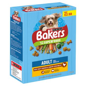 BAKERS Adult Chicken with Vegetables Dry Dog Food 1kg PMP