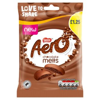 Aero Melts Milk Chocolate Sharing Bag 80g PMP £1.25