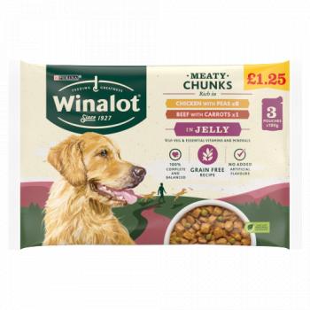 Winalot Chicken & Beef in Jelly 3 x 100g (300g)