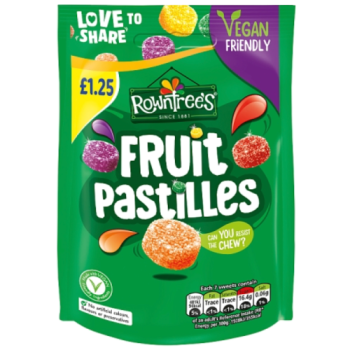 Rowntree's Fruit Pastilles Vegan Friendly Sweets Sharing Bag 114g PMP £1.25