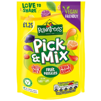 Rowntree's Pick & Mix Vegan Friendly Sweets Sharing Bag 120g PMP £1.25