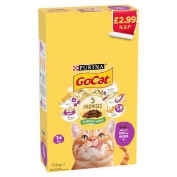 Go-Cat with a Tasty Duck and Chicken Mix 1+ Years 750g