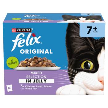 FELIX Original Senior 7+ Mixed Selection in Jelly Wet Cat Food 12x85g
