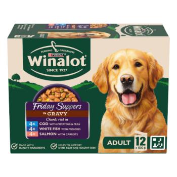 WINALOT Friday Suppers Mixed in Gravy Wet Dog Food 12x100g