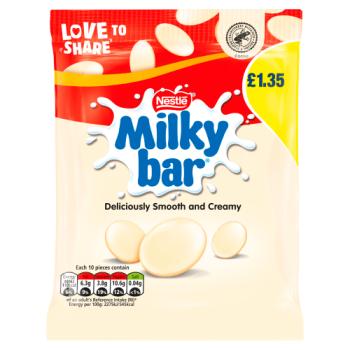 Milkybar Giant Buttons White Chocolate Sharing Bag 85g PMP £1.35