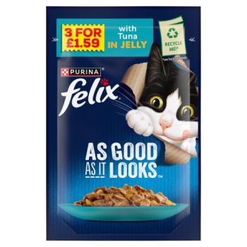FELIX As Good As it Looks Tuna in Jelly Wet Cat Food 85g PMP
