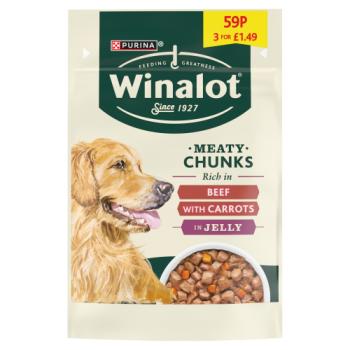 Winalot Meaty Chunks Rich in Beef with Carrots in Jelly 100g