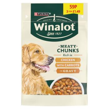 Winalot Meat Chunks Rich in Chicken with Carrots in Gravy 100g