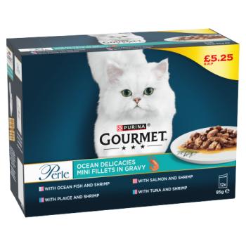 Gourmet Perle Ocean Delicacies Mini Fillets in Gravy 12 x 85g (1020g)