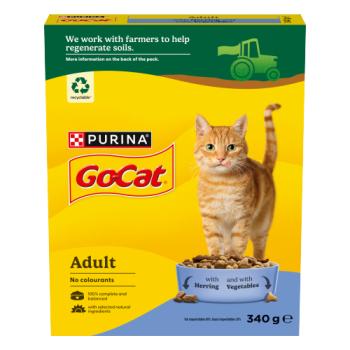 GO-CAT Herring with Vegetables Dry Cat Food 340g