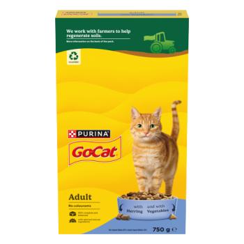 GO-CAT Herring with Vegetables Dry Cat Food 750g