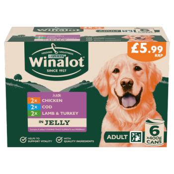 WINALOT Classics Mixed in Jelly Wet Dog Food 6x400g PMP