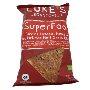 Luke's Organic-Bio SuperFood Sweet Potato, Hemp & Buckwheat MultiGrain Chips 142g