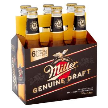 Miller Genuine Draft 6 x 330ml