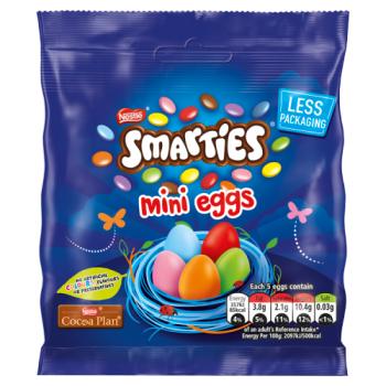 Smarties Milk Chocolate Mini Eggs Pouch 80g