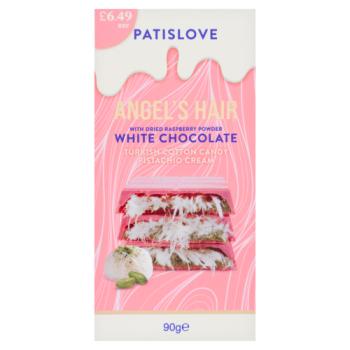 Patislove Angel's Hair White Chocolate with Dried Raspberry Powder 90g