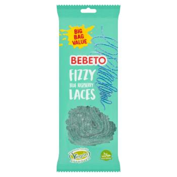 Bebeto Fizzy Blue Raspberry Laces 220g