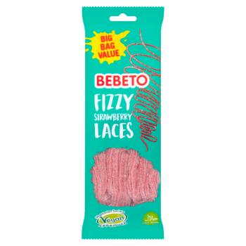 Bebeto Fizzy Strawberry Laces 220g