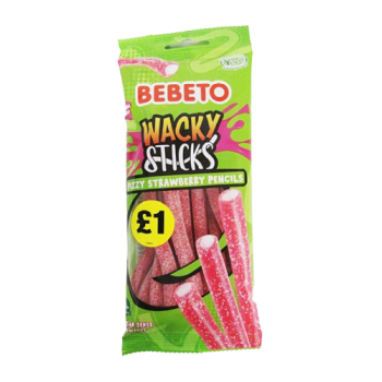 Bebeto Wacky Pencils Fizzy Strawberry 140g PM £1