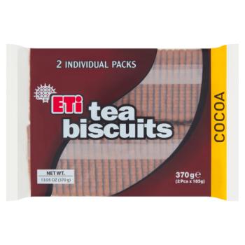 Eti Cocoa Tea Biscuits 370 g (2 x 185 g)