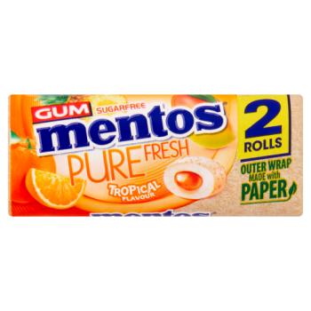 Mentos Pure Fresh Tropical Flavour Gum Rolls 2 x 15g