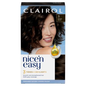 Clairol Nice'n Easy Permanent Hair Dye 3 Brown Black