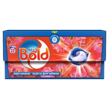 Bold All-in-1 PODS® Washing Liquid Capsules, 25 Washes, Desert Rose