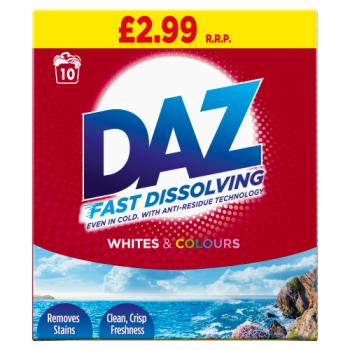 DAZ Washing Powder 600g 10 Washes, Whites & Colours