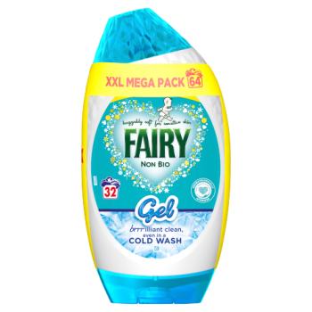 Fairy Non Bio Detergent Gel,64 Washes 2.112L, Sensitive skin