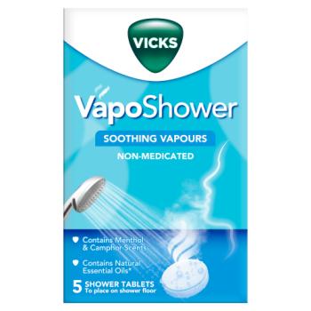 VICKS Vapo Shower - Shower Tablets With Menthol & Camphor Scents – Non Medicated Vapors - 5 Tablets