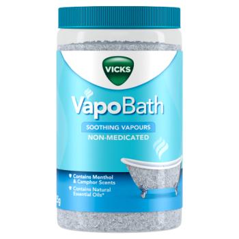 VICKS Vapo Bath – With Soothing Vapours – Contains Natural Essential Oils – Non Medicated - 425g