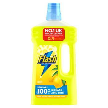 Flash Multipurpose Floor Liquid Cleaner Crisp Lemon 1L