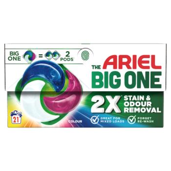 Ariel The Big One PODS, Washing Liquid Capsules 21 Washes, Colour