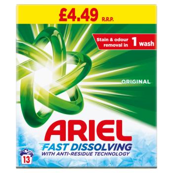 Ariel Fast Dissolving Washing Powder 715g, 13 Washes, Original