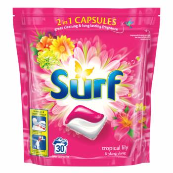 Surf  Washing Capsules Tropical Lily and Ylang-Ylang 30 Wash 723g 