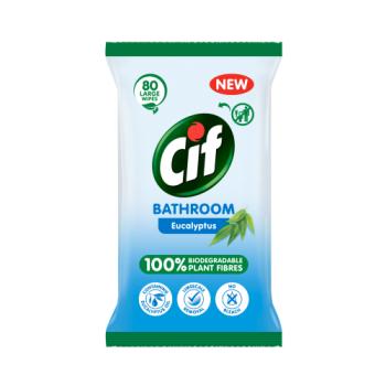 Cif Bathroom Cleaning Wipes Eucalyptus 80 large wipes 1 pack