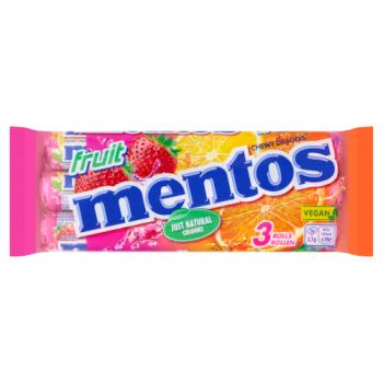 Mentos Chewy Dragees Fruit 3 x 38g