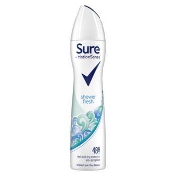 Sure  Anti-perspirant Aerosol Shower Fresh 250ml 