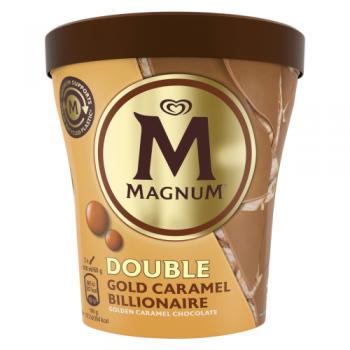 Magnum Double Gold Caramel Billionaire Ice Cream Tub 440ml