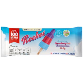 Wall's Rocket Blueberry, Strawberry & Blackcurrant Lolly 55ml 