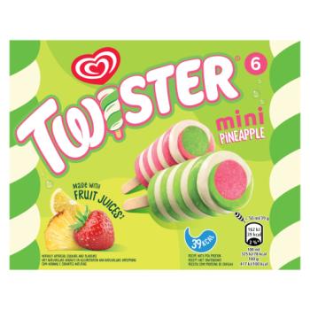 Wall's Twister Ice Lolly Mini Pineapple 6 x 50ml 