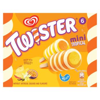 Wall's Twister Ice Lolly Mini Tropical 6 x 50ml 