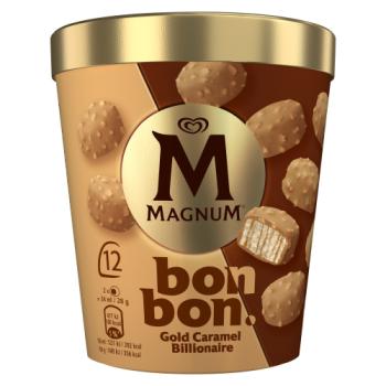 Magnum Bon Bon Ice Cream Frozen Snack Gold Caramel Billionaire 12 x 17ml (204ml) 